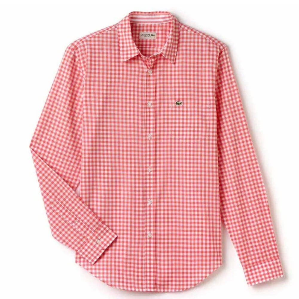 LIKE NEW Lacoste Corral Button Down Shirt Gingham Check SIZE XL